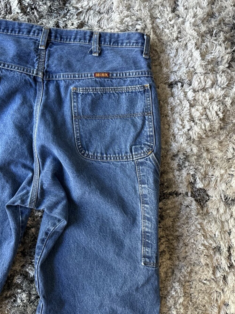 Big Ben Blue Big Ben Jeans Denim Straight Wrangler Carpenter Usa Sz 38X29 - Picture 4 of 8